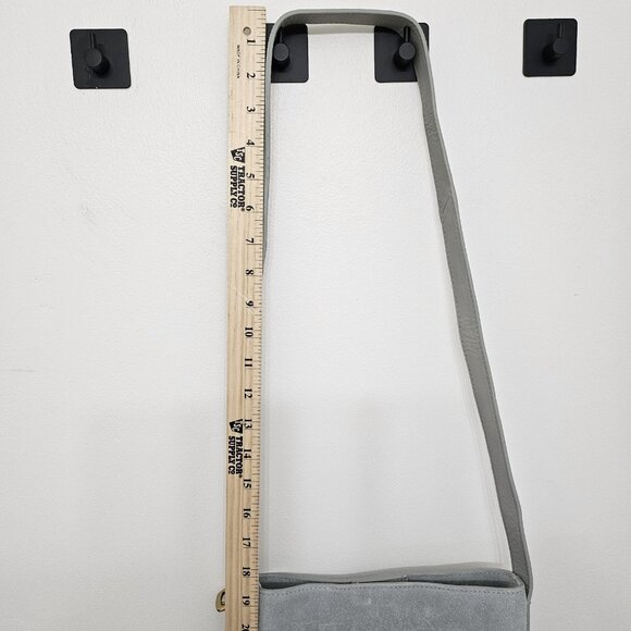 Margot New York Kaye Mini Bucket Suede Green Leather Crossbody Adjustable Strap - Picture 13 of 15